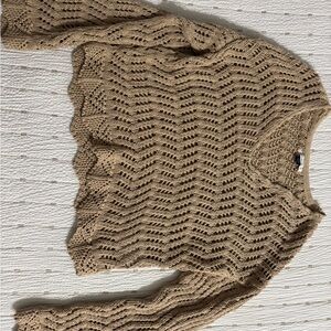 American Eagle Outfitters Women's Brown V-Neck Sweater